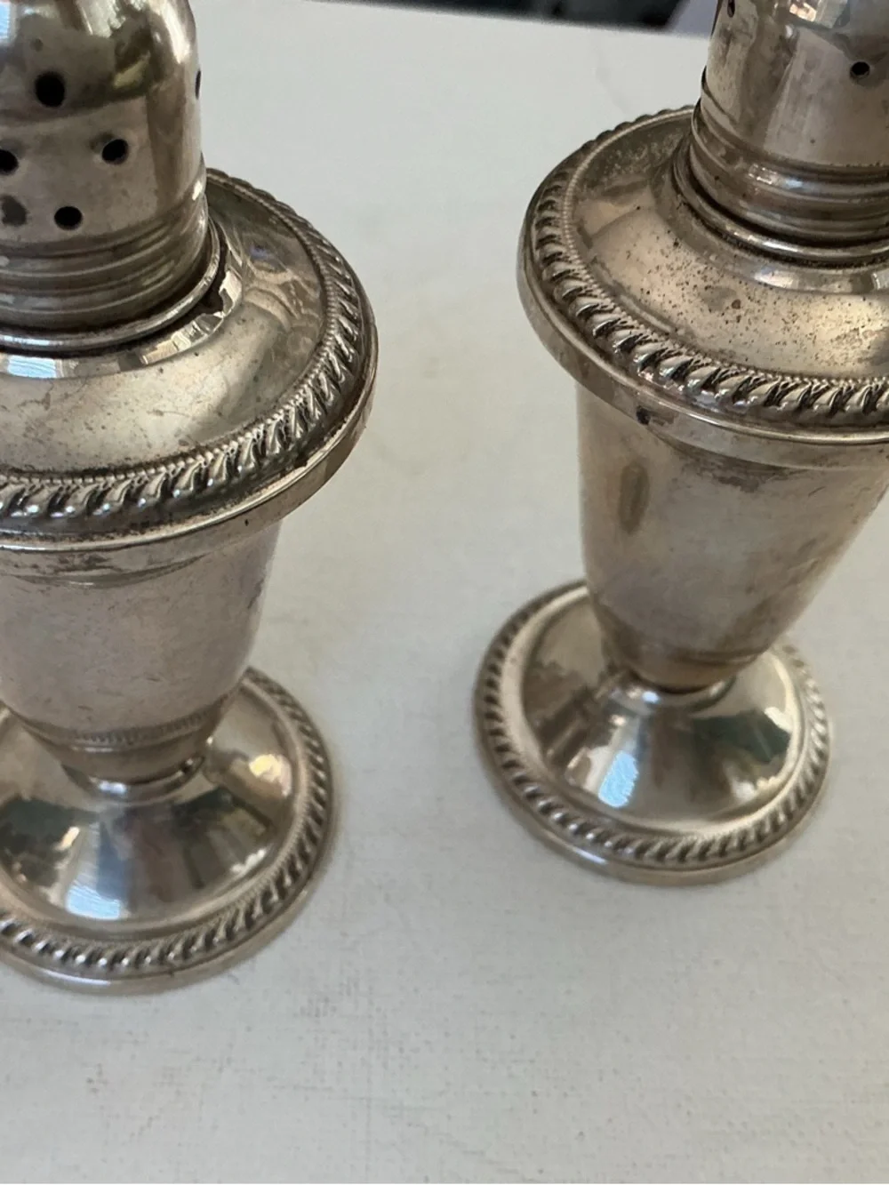 Classic Sterling Silver-Salt and Pepper Shakers - Elegant Serving Pair